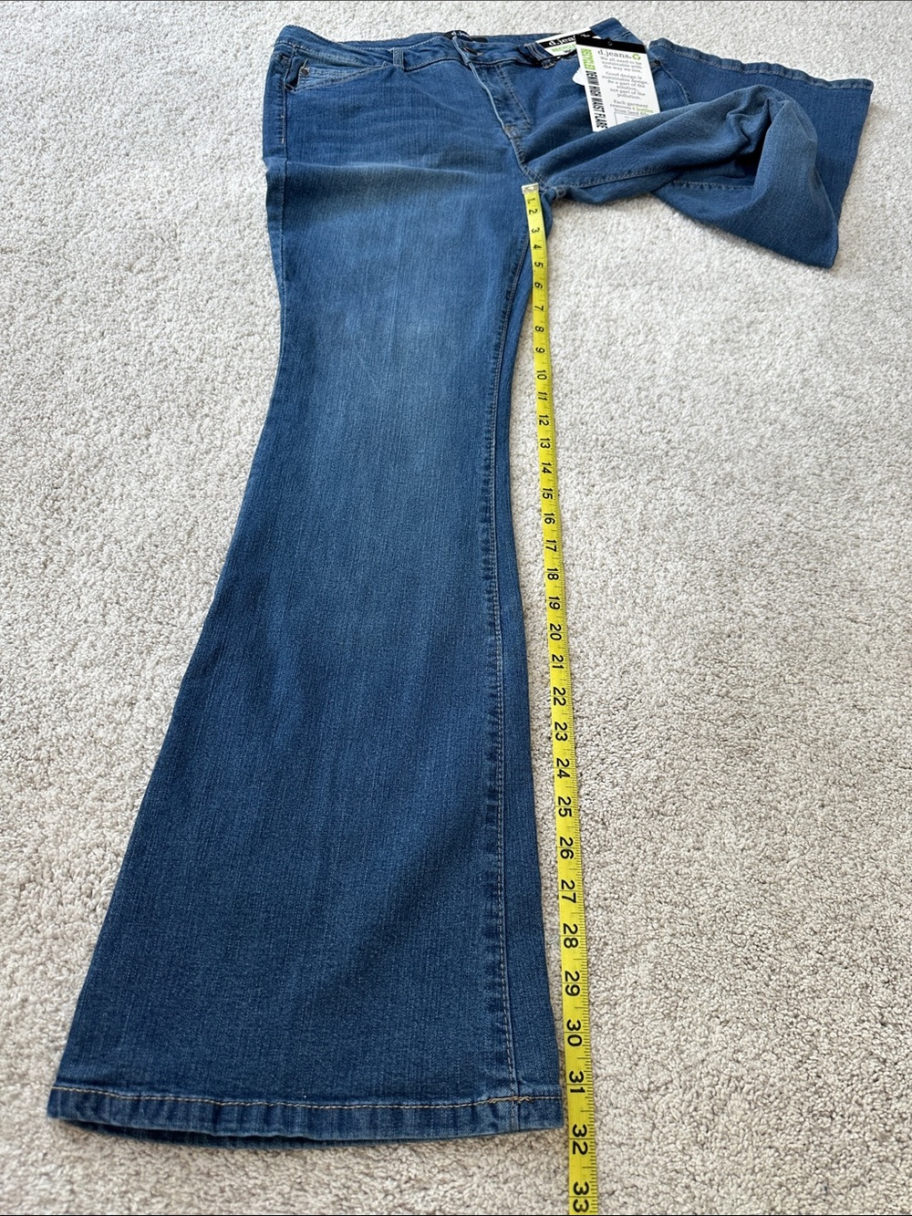 d. Jeans Recycled Denim High Waist Flare Jeans NWT - Picture 9 of 11